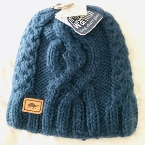 Turtle Fur Hand Knit Beanie Fleece Lined